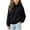 Black, variant on Atogsazn Kids Girls Knit Oversized Sweatshirt Childrens Casual Waffle Long Sleeve Pullover Sweater Fall Winter Tops Purple 11-12 Years Fashion