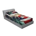 thumbnail image 2 of Ambesonne Colorful Fitted Sheet & Pillow Sham Set, Fireworks 4th of July, Twinxl, Multicolor, 2 of 2