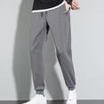 thumbnail image 4 of Pantalones de chándal deportivos para hombre, pantalón informal con cordón, cintura elástica, suave y cálido, con bolsillos y cremallera, sueltos, primavera y otoño, 4 of 5