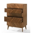 thumbnail image 3 of Nova Rem 47 Inch Tall Dresser, 5 Drawers, Metal Bar Handles, Angled Legs, 3 of 5