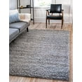 thumbnail image 2 of Unique Loom Solid Shag Modern Plush Area Rug 10' x 13' 11 Rectangle Cloud Gray, 2 of 15