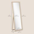 thumbnail image 3 of HOMCOM Miroir Pleine Longueur 64 Pouces x 21 Pouces, Miroir Pleine Longueur Rectangulaire, Beige, 3 of 10