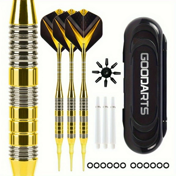 Professional Soft Tip Dart Set, Colorful Plastic Tip Darts with Dart Case, Durable Iron & Aluminum Alloy Dart Set for Electronic Dart Board, Ideal for Adult Party & Family Game Night