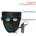 thumbnail image 5 of 2Pack Halloween Mask LED Light up Mask for Festival Cosplay Halloween Costume Masquerade Parties,Carnival,Gifts,Black with Green Wire, 5 of 6