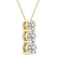 thumbnail image 2 of SZUL Women's 1.50 CTW Lab Grown Diamond Three Stone Pendant in 14K Yellow Gold (G-H Color, VS1-VS2 Clarity), 2 of 6