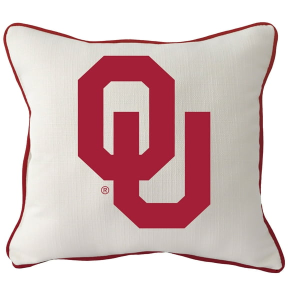 Oklahoma Sooners Logo Rectangular Piped Pillow