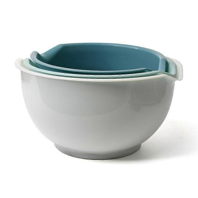 Set of 3 Plastic Mixing Bowls, Serving Bowls, Kitchen Utensils for Baking