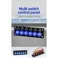 thumbnail image 2 of 6 Gang Toggle Rocker Switch Panel On/Off For Motorhome RV Boat Marine Truck 12V, 2 of 5