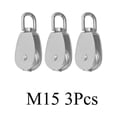 thumbnail image 1 of LOVIVER 3Pcs Crane Pulley Block M15 Lifting Hanging Swivel Sheave Wheel Hook, 1 of 6