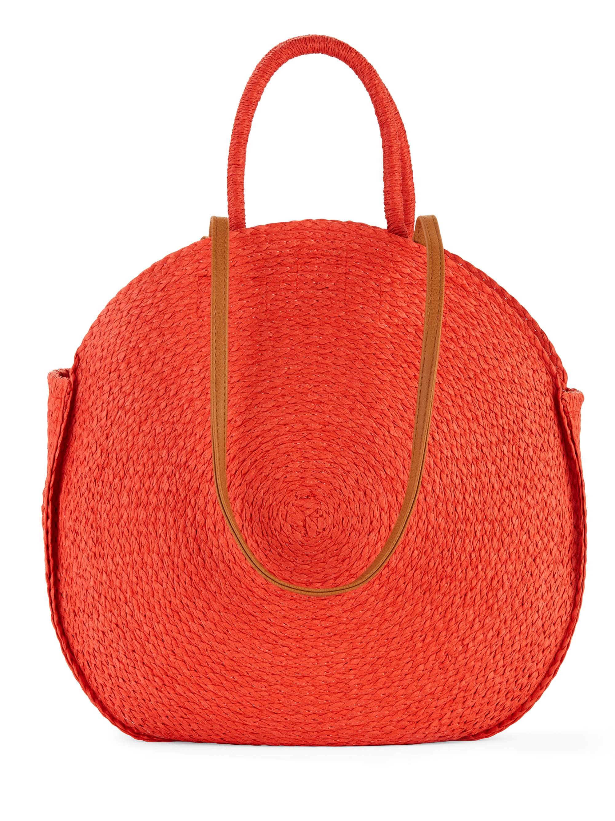 time and tru straw circle tote