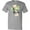 AC-Heather Grey, variant on Inktastic He is Risen Cross with Script and Flowers T-Shirt