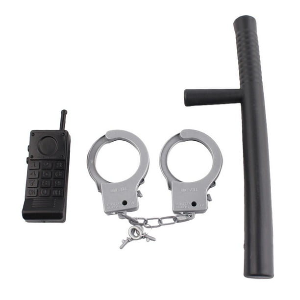 Set De 6 Accesorios De Disfraz De Policía Para Niños: Gorra, Esposas, Placa, Silbato, Bastón Y Gafas, Ideal Para Carnaval Y Juegos De Rol