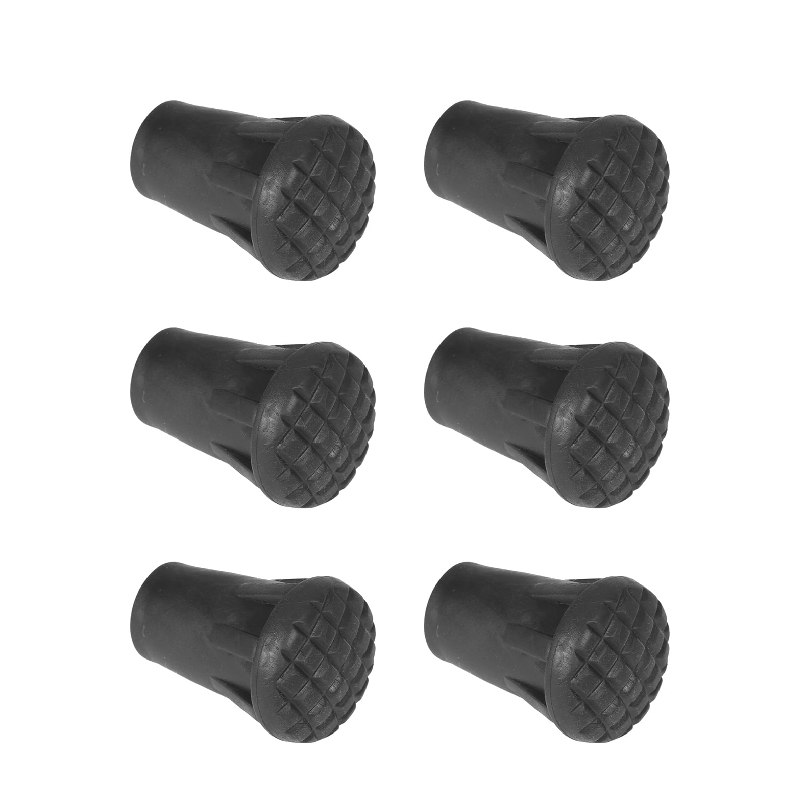 M Buder 6-Piece Durable Trekking Pole Tip Replacement End Caps, Shock Absorbent Walking Stick Protectors and Rubber Cane Covers for All Terrain Hiking Accessories (1.3 inches / 3.3 cm)