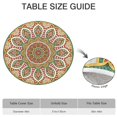 thumbnail image 6 of 44in Round Tablecloth with Elastic Edge, Waterproof Fitted Table Cover for 36-44" Tables, Floral Theme Polyester Reusable Table Cloths Wipe Clean for Picnic, Dining, Outdoor Use and Party Decor, 6 of 7