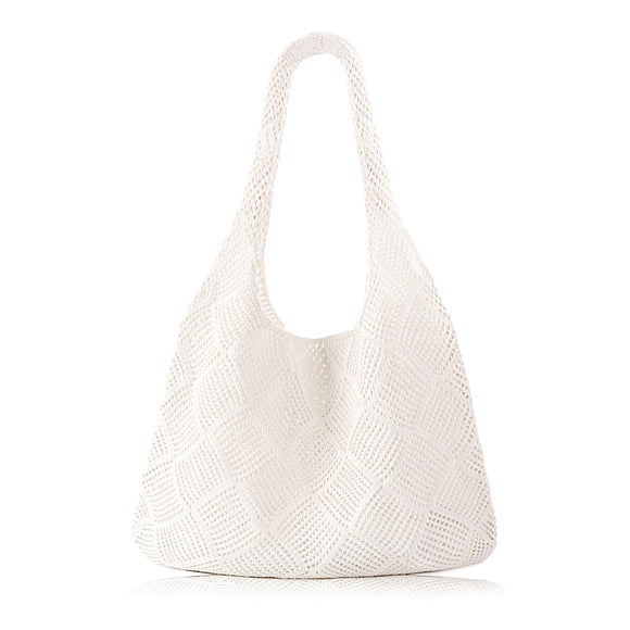 Bolso de Playa COOKOOKY Tejido para Mujer en Malla Beige