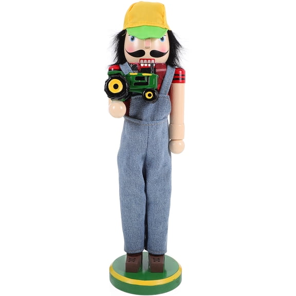 hongheyi Decorative Nutcracker Statue Christmas Nutcracker Wooden Nutcracker Crafts Xmas Tabletop Decor