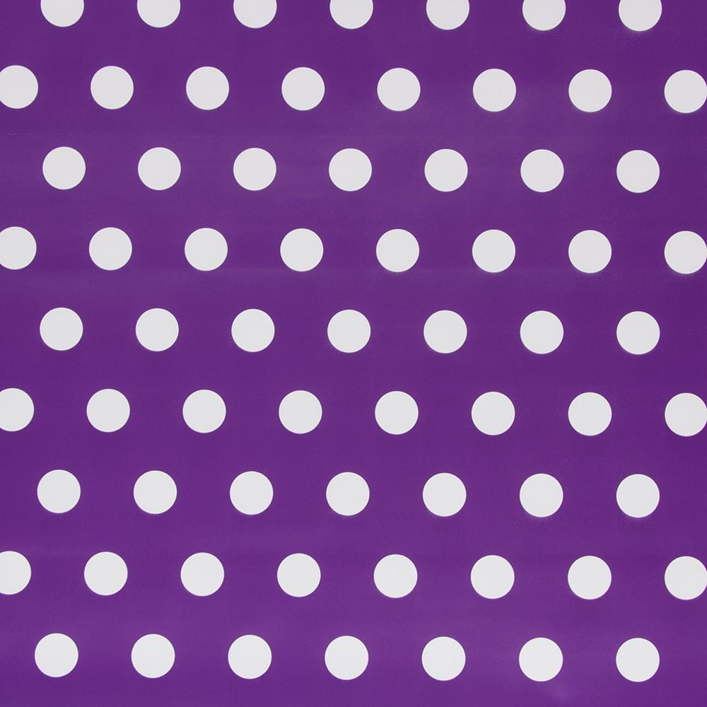 JAM Paper Polka Dot Wrapping Paper, 50 Sq. ft Total Purple & White, 2 Rolls