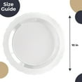 thumbnail image 2 of Crown Display 10" Clear Hard Plastic Victorian Design Wedding and Holiday Dinner Plates - 60 Ct., 2 of 7