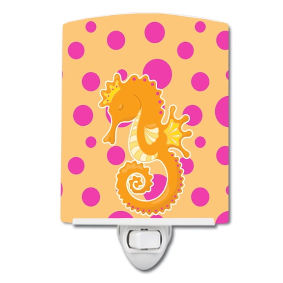 Caroline's Treasures BB8835CNL Beach Seahorse Ceramic Night Light, 6x4x3", multicolor