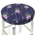 thumbnail image 3 of KLL Lavender Flowers Round Bar Chair Cushion Cover ,Bar Stool Protector with Elastic, Soft Washable, 3 of 6