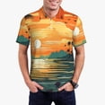 thumbnail image 1 of Fotbe Tropical Sunset Paradise Camiseta Polo de Golf para Hombre con Estampado – Camisa Deportiva Transpirable con Cuello Abotonado-XX-Large, 1 of 6