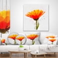 thumbnail image 4 of Designart Yellow Watercolor Coreopsis Flower - Floral Throw Pillow - 16x16, 4 of 5