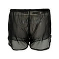 thumbnail image 6 of Zhden Womens Swim Shorts Mesh Sexy See Through Boy Shorts Swimsuit Bottom Beach Swim Cover Up（Black,S）, 6 of 9