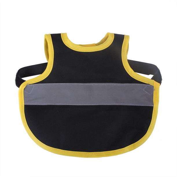 Chaleco reflectante de seguridad para pollo para mascotas Delantal de silla de montar de pollo de gallina de aves de corral ajustable, para aves de corral Accesorios de delantal de silla de montar de gallina de aves de corral transpirable 25.5 * 22 * ??0.5cm Negro ZefeiWu 8390614376328