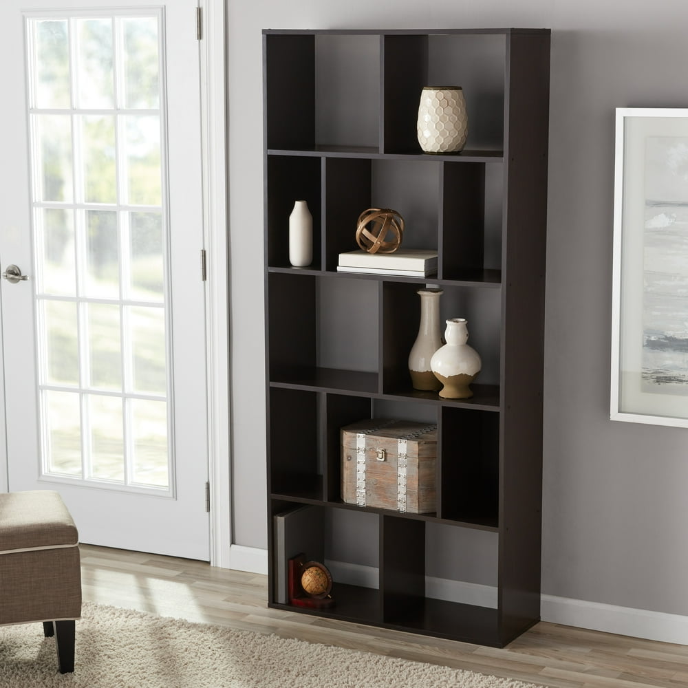 Mainstays 12 Cube Square Shelf Bookcase, Espresso