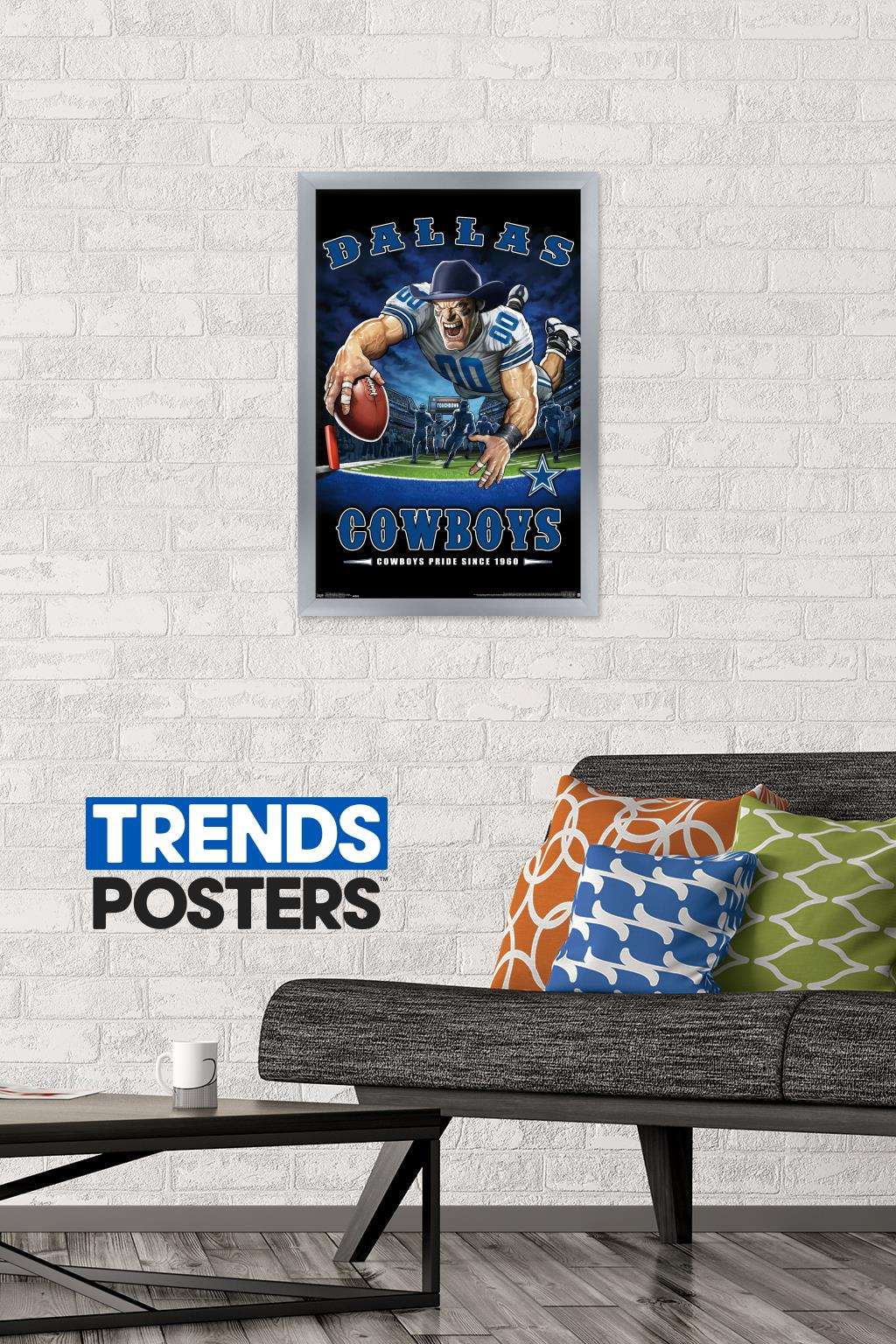 NFL Dallas Cowboys - End Zone 17 Wall Poster, 14.725" x 22.375", Framed
