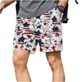 thumbnail image 2 of Xuniizn Mens Shorts USA Flag 250th Anniversary Festival Printed Shorts 4th of July Independence Day Casual Holiday Shorts, S-2XL, 2 of 6