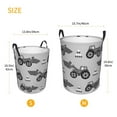 thumbnail image 5 of Balery Gray Tractor Round Laundry Basket with Handles Waterproof Freestanding Laundry Hamper for Clothes Toys in the Dorm and Family-Medium, 5 of 8