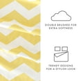 thumbnail image 5 of Noble Linens 4 Piece Pattern Microfiber Bed Sheets Set, Yellow Arrow, Queen, 5 of 10