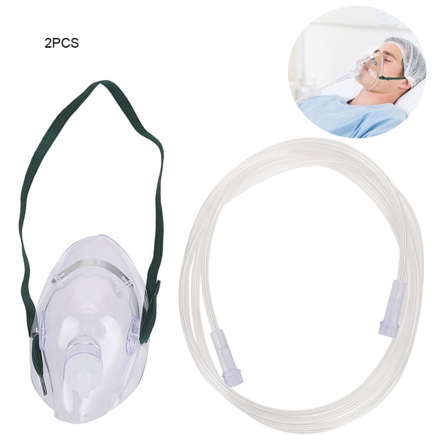 Protector Facial Desechable De Oxígeno, Mufla Bucal De Oxígeno Ajustada Para El Hogar Con Tubo Para Adultos