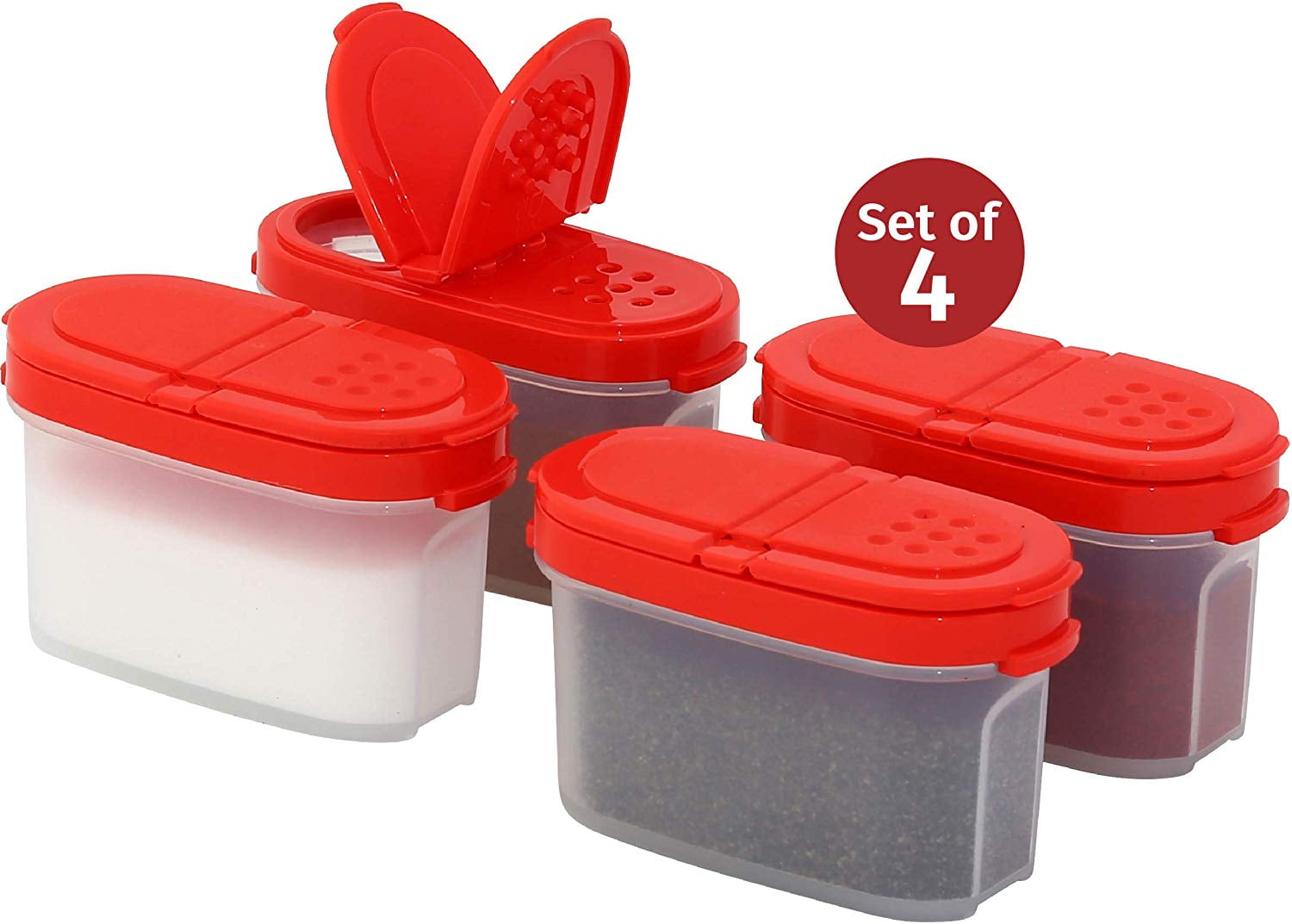 Spice Racks Transparent Plastic Seasoning Bottles Jars 6 Boxes Set Kitchen Tool Accessories 