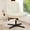 Beige, variant on Office Desk Chair, Modern Cute Rolling Vanity Swivel Task Chairs with Wheels, Comfortable Back Seat for Home, Bedrooms, Office, Study, Student, Adults, Make-up, Dressing Room,Dark Blue