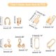 thumbnail image 5 of Kit para hacer joyas de latón chapado en oro de 18 quilates (240 piezas) 60 puntas de cuentas abiertas 60 protectores de alambre 60 cierres a presión 60 extremos de engarce plegables, 5 of 7