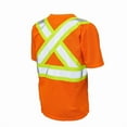 thumbnail image 2 of Tough Duck High Visibility Short Sleeve Shirt, 2, R, Polyester, Orange, M S39211, 2 of 2