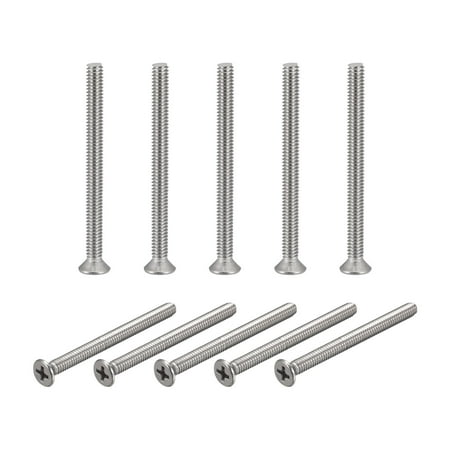 

8#-32x2 Flat Head Machine Screws Phillips 304 Stainless Steel Polishing 25 Pack