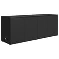 thumbnail image 6 of vidaXL Garden Storage Cabinet Black 78"x21.9"x31.5" Poly Rattan, 6 of 8