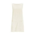thumbnail image 3 of hotojiny Robe Salopette en Velours Côtelé pour Femme Été Ample Col Rond Mini Robes Mode Sans Manches Dos Nu Robe Débardeur avec Poches, 3 of 6