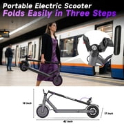 VOLTVOGUE VV-5 Adult Folding Electric Scooter, 350W Motor 19MPH, 15 Miles Range, 8.5 Solid Tire Commuter E Scooter with APP