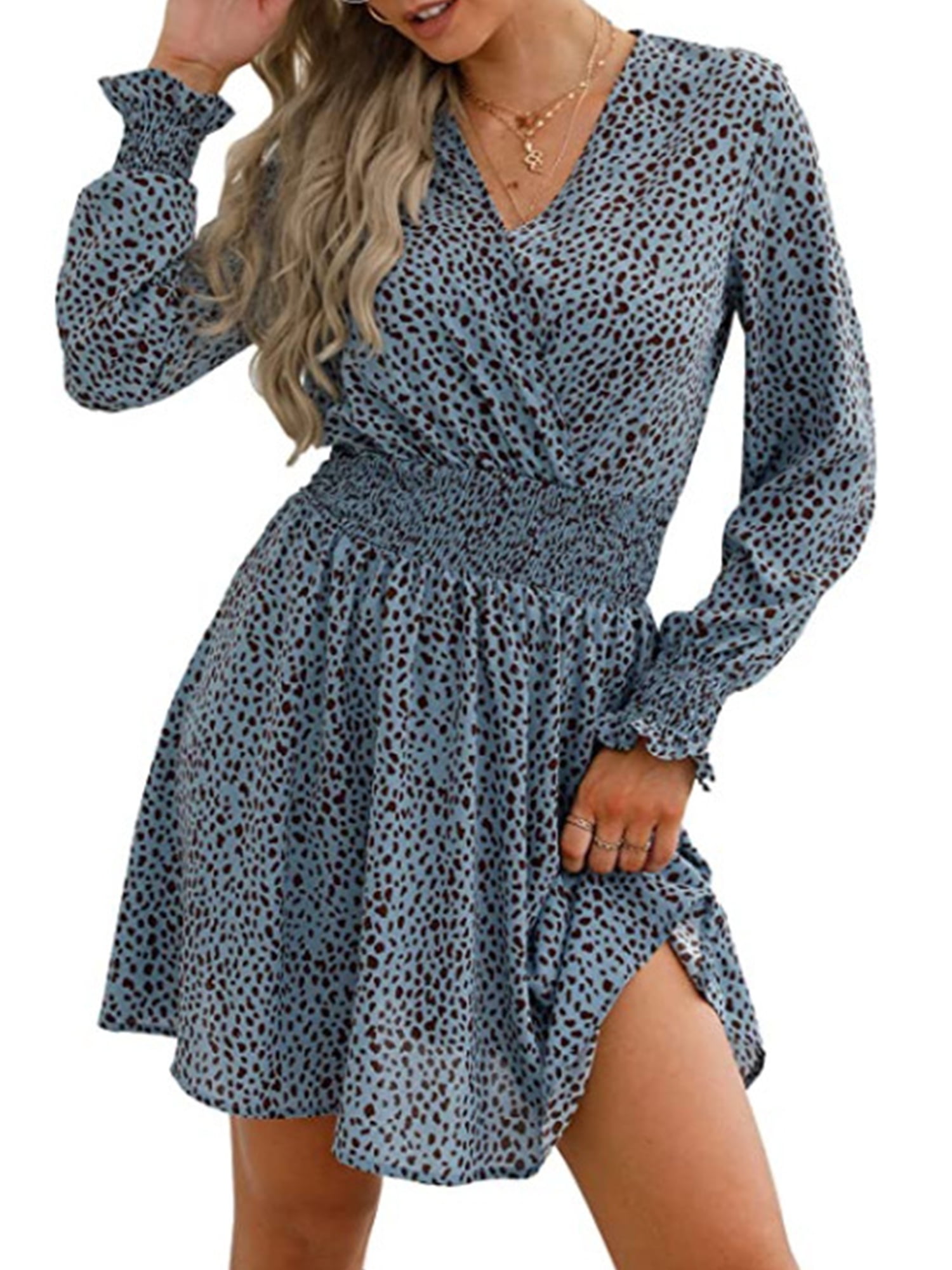 Womens Clothing Dresses Mini and short dresses Sfizio Synthetic Short Dress in Sky Blue Blue 