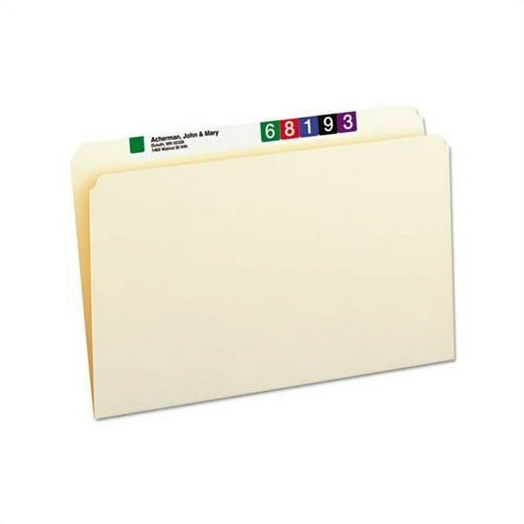 Manila File Folders Straight Tab, Legal Size, 100/Box