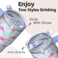 thumbnail image 4 of Flamingo Tumbler 20OZ with Handle Durable BPA Free Cup Perfect Gifts for Women Flamingo Lovers Suitable for Birthday Christmas Occasions Daily Drinks Hot Cold Beverages, 4 of 6