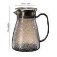 thumbnail image 3 of weibbin PC Plastic Cold Water Pitcher with Hammered Texture and Strainer Lid, 3.54x3.54x6.69 Inches, Gray S, 3 of 6