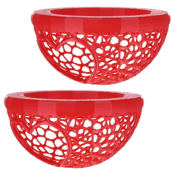 Uxcell Escondite Flotante en Forma de Corazón para Acuario 2-Pack, Hamaca para Peces Betta, Juego para Decoraciones de Acuario, Tamaño S, Rojo