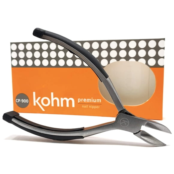 Kohm CP-900 Cortaúñas para uñas gruesas, fúngicas o encarnadas, mango de goma suave, herramienta para uñas encarnadas de 5 pulgadas de largo para hombres, personas mayores, adultos, 2 cm de longitud d
