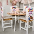 thumbnail image 3 of Chair Covers for Dining Room Colorful Balloons Set of 4 Removable Chair Back Covers Birthday Gift Box Washable Chair Slipcovers Seat Protector for Party Wedding Kitchen Decorations, 3 of 8