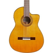 Angle View: Cordoba Fusion 12 Natural Cedar Classical Electric Guitar Level 2 Natural, Cedar Top 190839114013